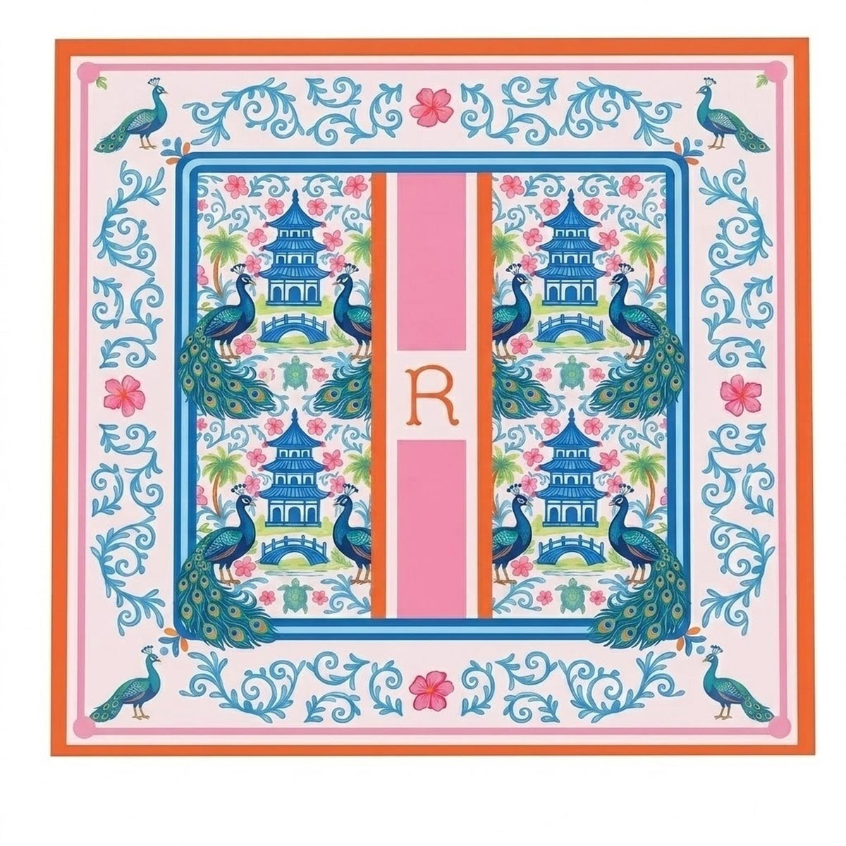 Peacock Personalized Mahjong Mat III