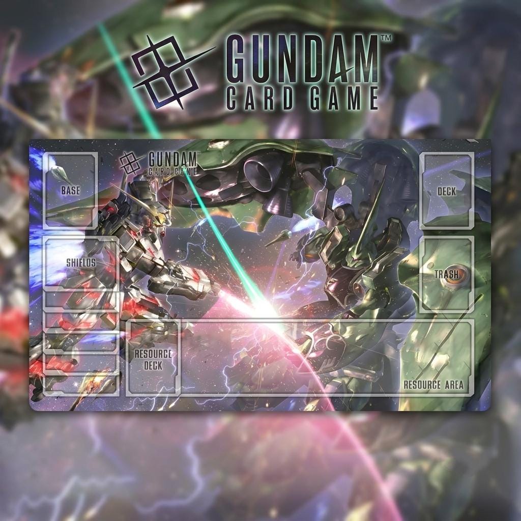 Unicorn vs Kshatriya Gundam Playmat