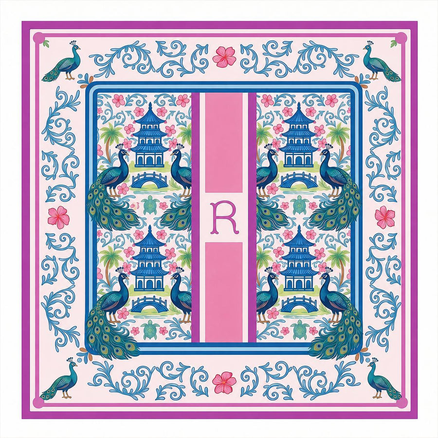 Peacock Personalized Mahjong Mat III