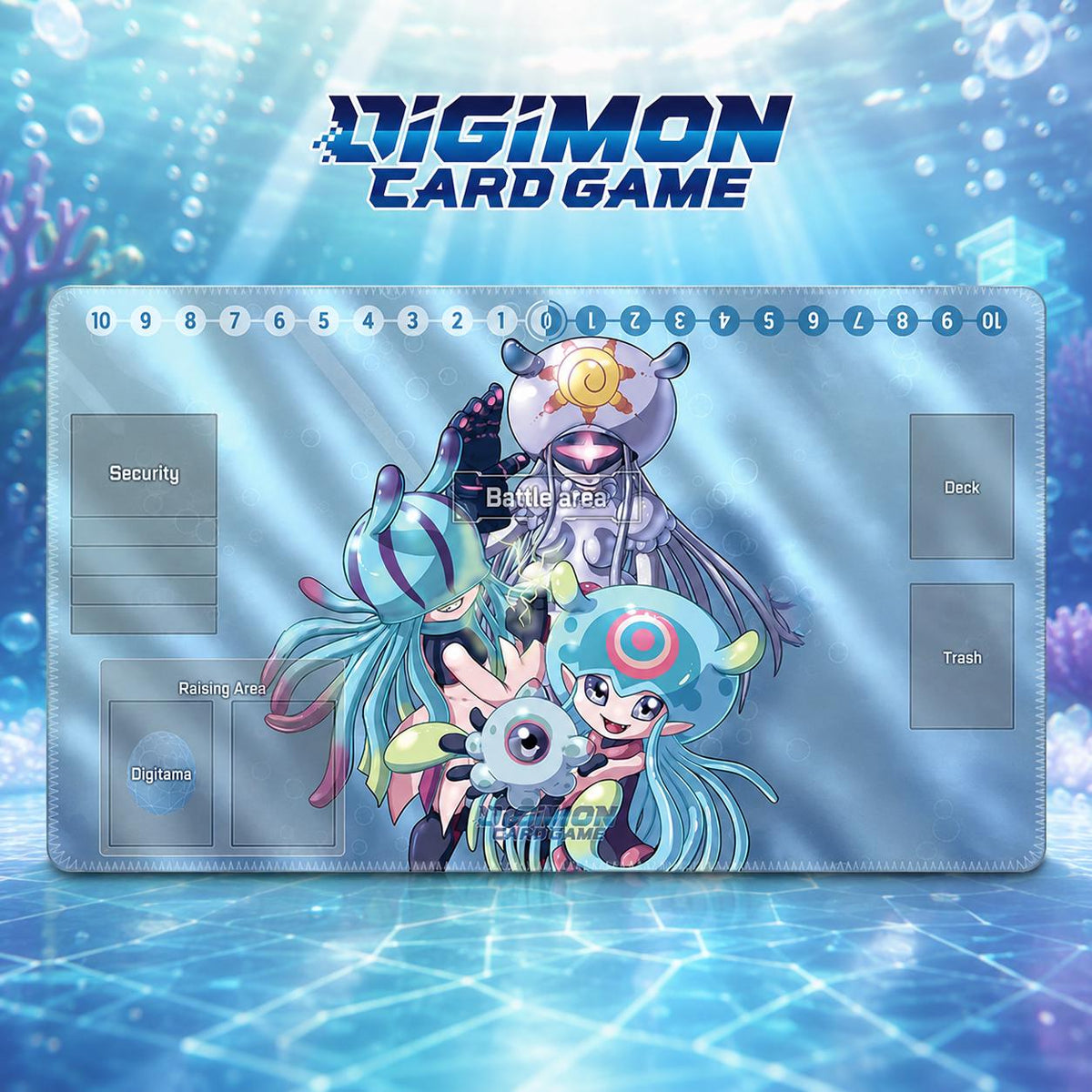 Jellymon Evolution Line Digimon Playmat