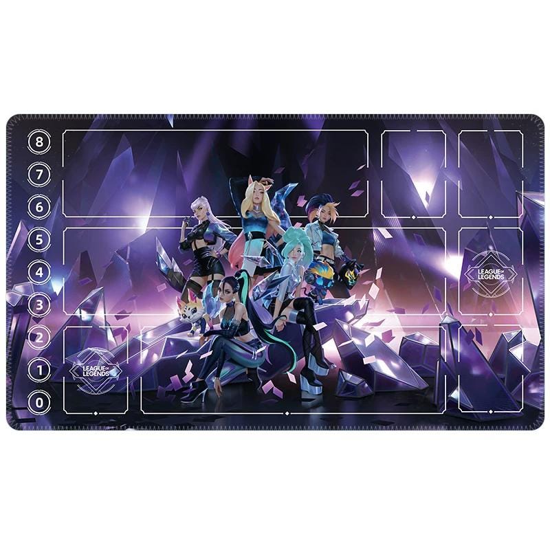K/DA Purple Crystal Riftbound Playmat