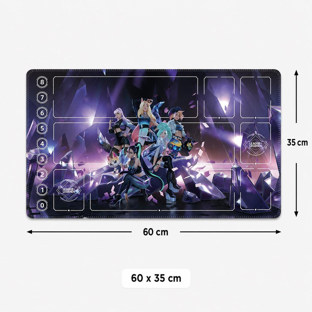 K/DA Purple Crystal Riftbound Playmat