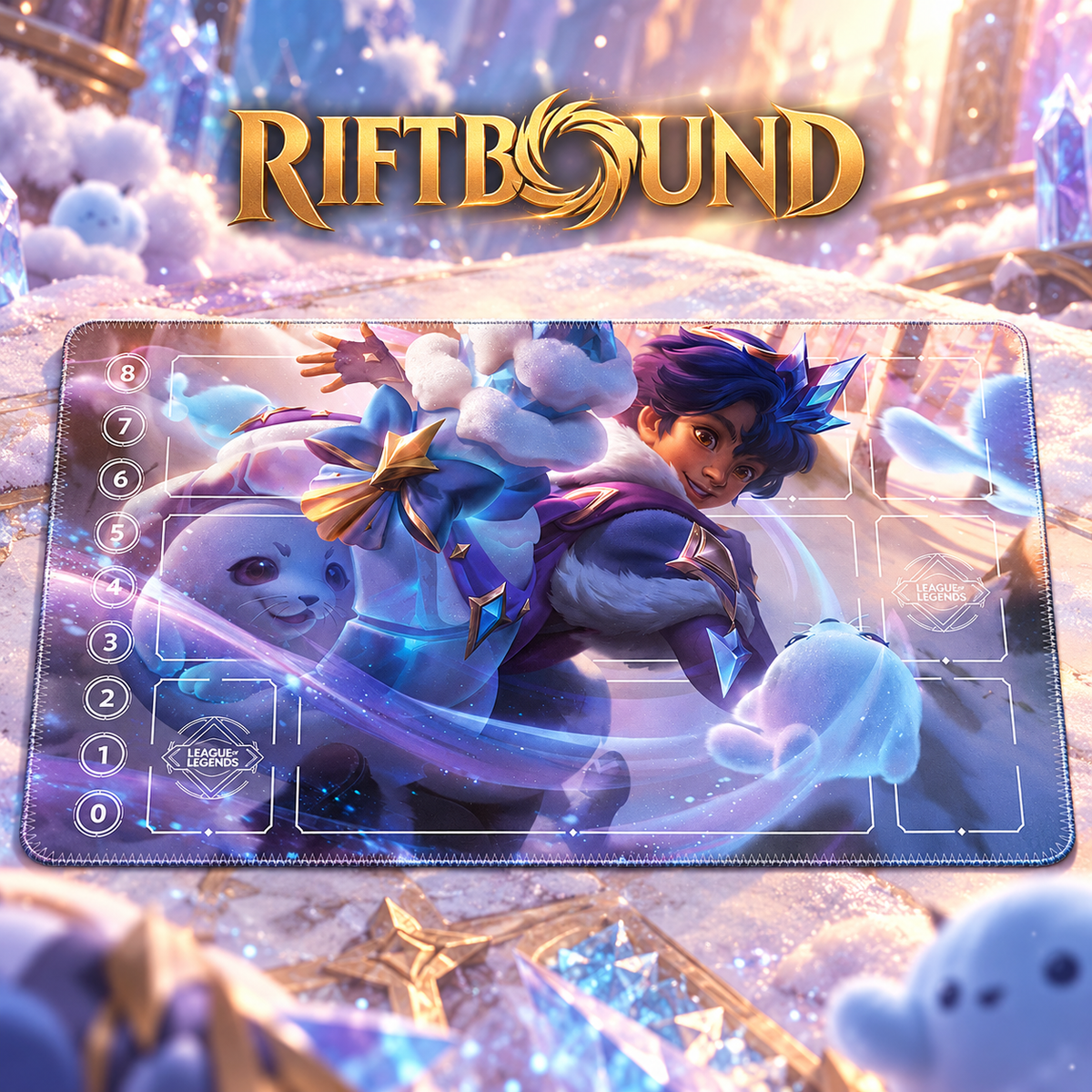 Milio Winter Magic Riftbound playmat – hero