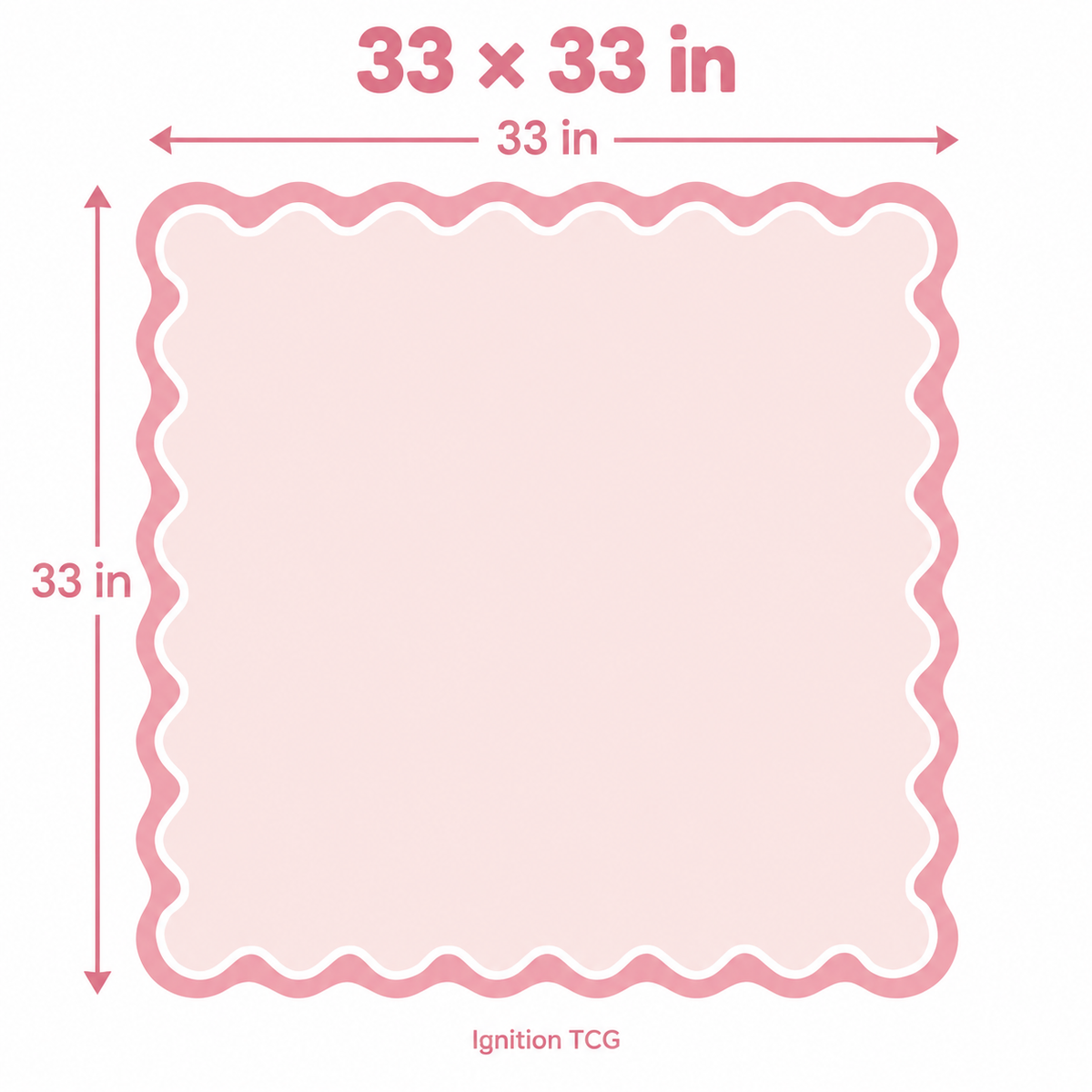 Pink Ribbon Scallop mahjong mat 33 x 33 inch size graphic